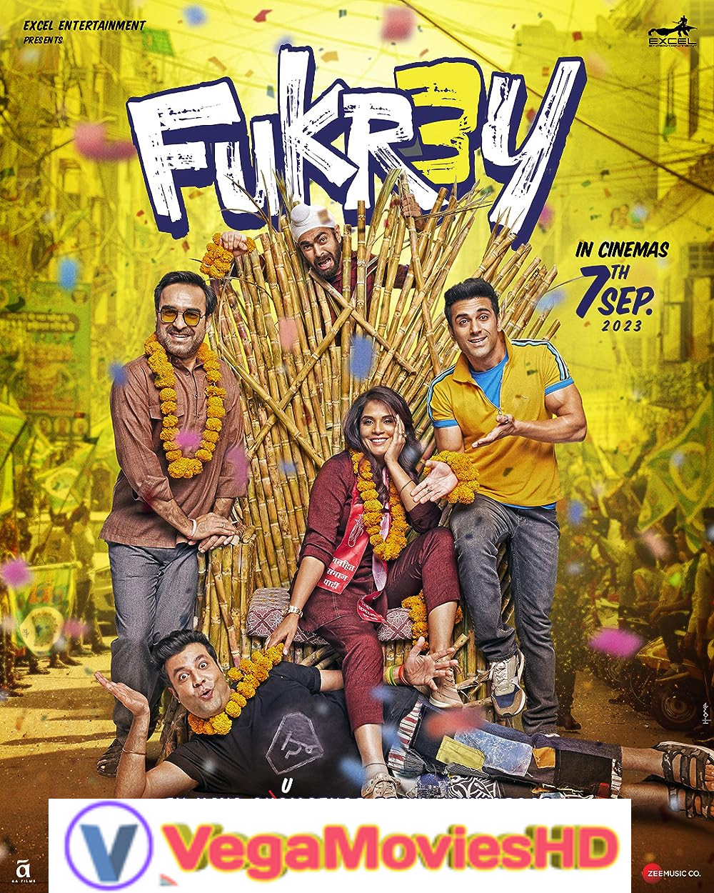Fukrey 3 (2023) Hindi 720p HQ S Print x264 AAC Full Bollywood Movie VegamoviesHD